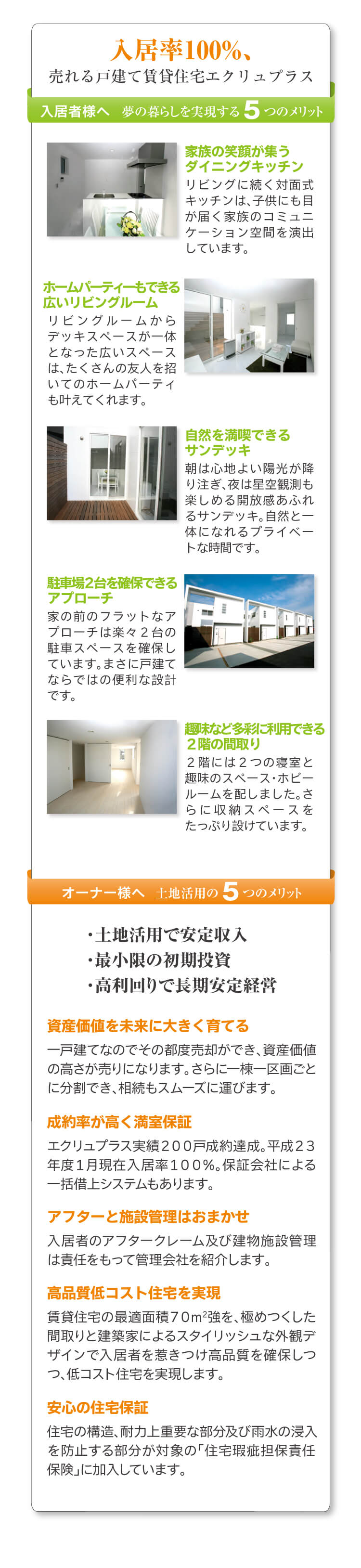 入居率・入居者様・オーナー・土地活用・初期投資・高利回り